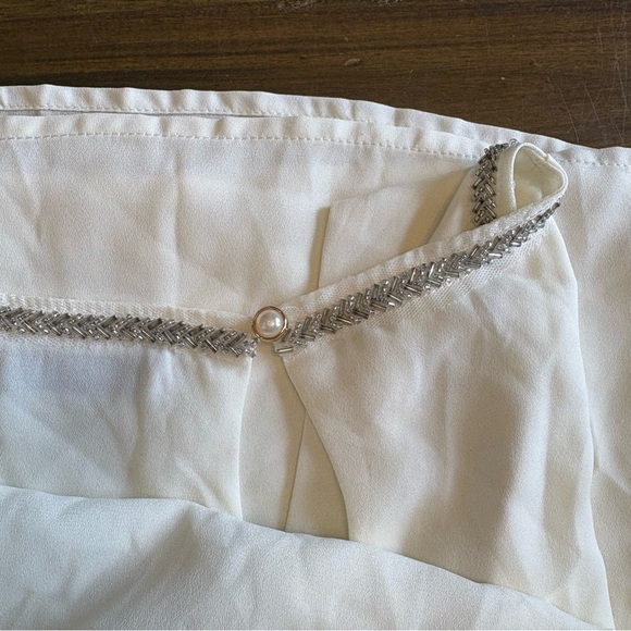 Darling Whimsy Trapeze Dress Beaded Whimsy Fairycore fairy Dainty Cream Sheer - Picture 12 of 12